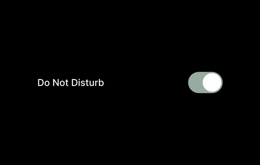 Do not disturb function