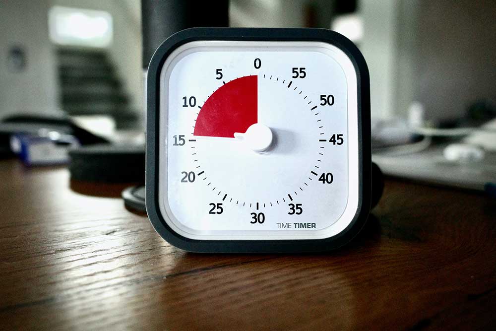 15 minute timer to practice short bursts of activity