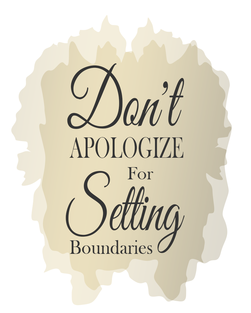 Text reads "Don't apologise for setting boundaries". Part of an article on why boundaries are essential for relationships.